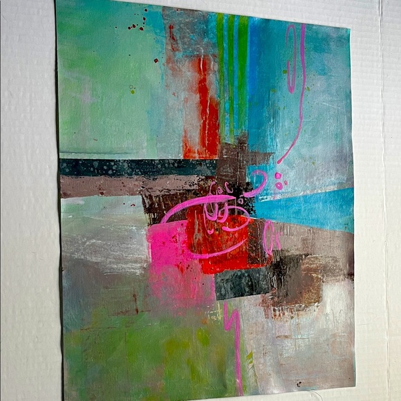 Handmade Abstract Fine Art, Handmade Unframed Painting - Picture 1 of 4